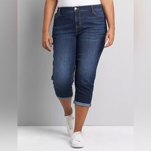 Lane Bryant Dark Indigo Cropped Jeans